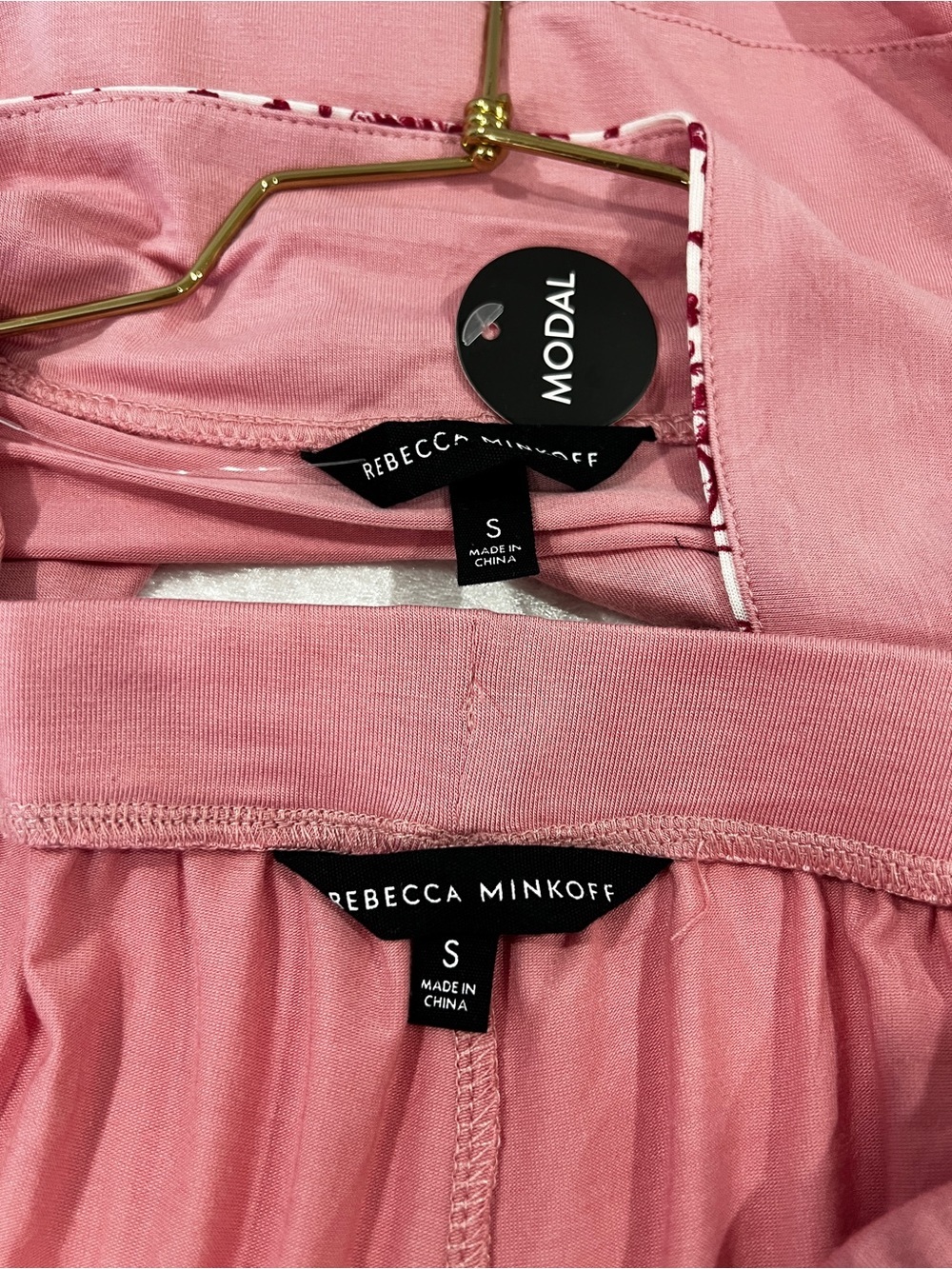 Rebecca Minkoff 2 Piece Sleepwear Set Pajama Modal Super Soft Size Small Pink - Picture 13 of 13